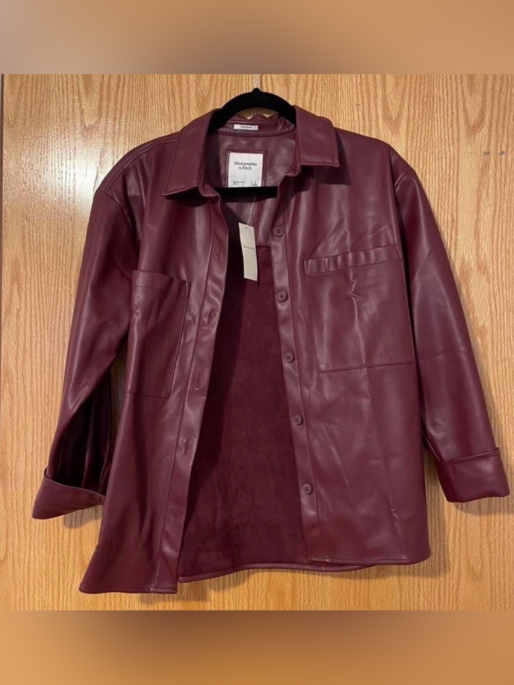 Abercrombie & Fitch Vegan Leather Shacket